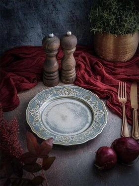 Тарелка мелкая d 21 см h 2,4 см, фарфор, Vintage