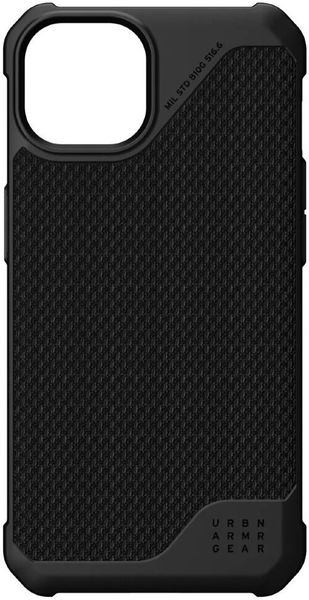 Чехол с поддержкой MAGSAFE Uag Metropolis LT ткань Armortex для iPhone 13 6.1" черный (Kevlar-Black) 11317O183940