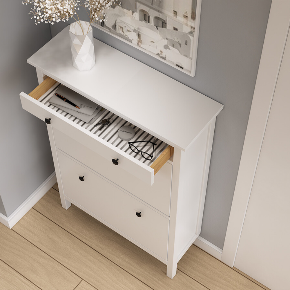 Обувница 3 ящика КЫМОР (HEMNES), 89х31х128 см, белый