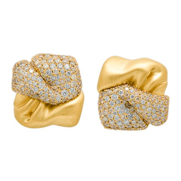 Серьги с Белыми и Шампань Бриллиантами, E0132-4/7