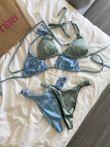 Трусики танга-сборка Pearl небо