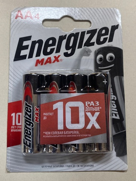 Батарейка AA LR6 Energizer MAX Alkaline 1.5V (4 шт. в блистере)