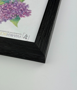 Фоторамка пластиковая 15х21 см, черная, фактура дерево, арт. 1521.628058