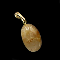 Кулон "Овальчик" кварц-волосатик