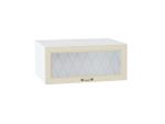 Шкаф верхний горизонтальный остекленный глубокий Ницца