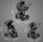 Коляска модульная 3в1 Bubago Rosano темно серый