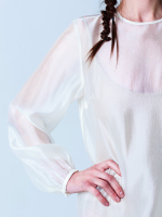 Платье-туника из органзы "Лебедь". Белое