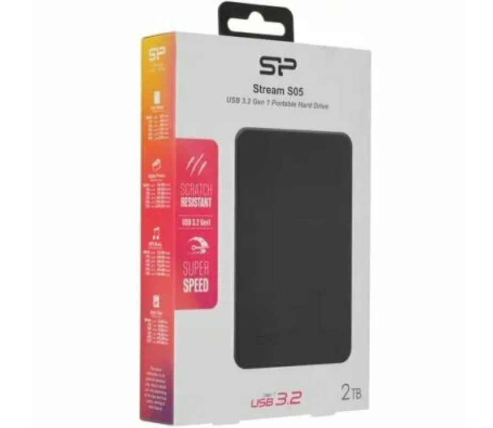 Жесткий диск Silicon Power USB 3.0 2Tb SP020TBPHD05SS3K S05 Stream 2.5 черный