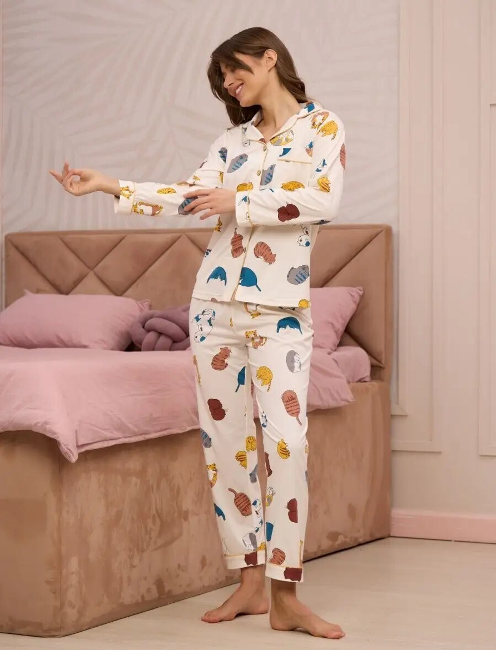 Пижама штаны+рубашка дл/р В2628