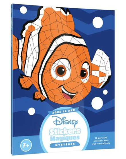 Hachette  раскраска по номерам  DISNEY - Mes stickers magiques - Mystères (7+) - Sous la mer