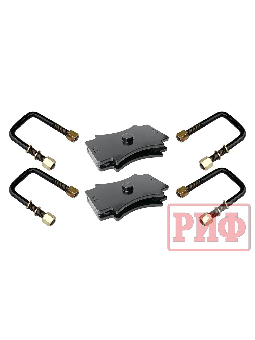 Комплект стремянок и проставок РИФ для лифта задних рессор ГАЗ Соболь 30 мм