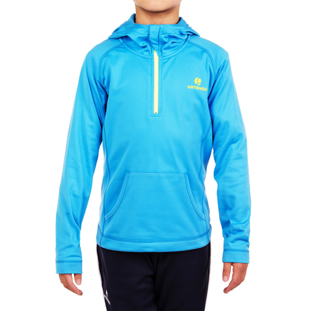 Худи однотонное с застежкой на контрастную молнию