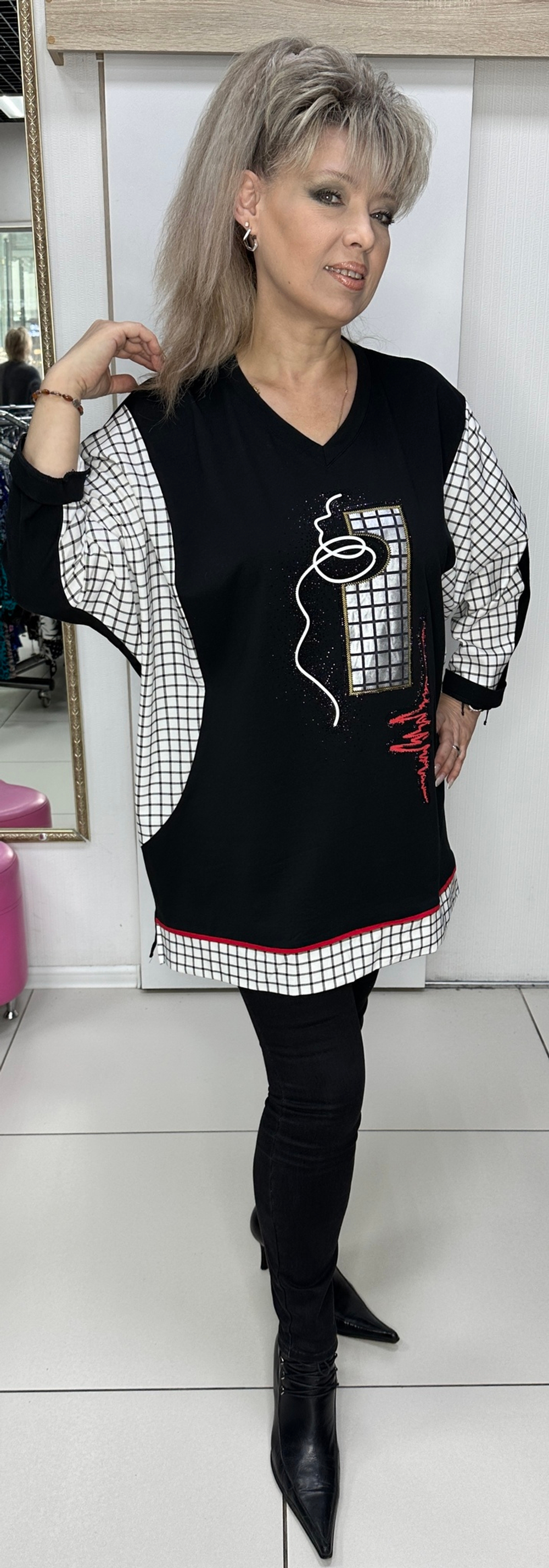 Туника "обманка" на большие размеры