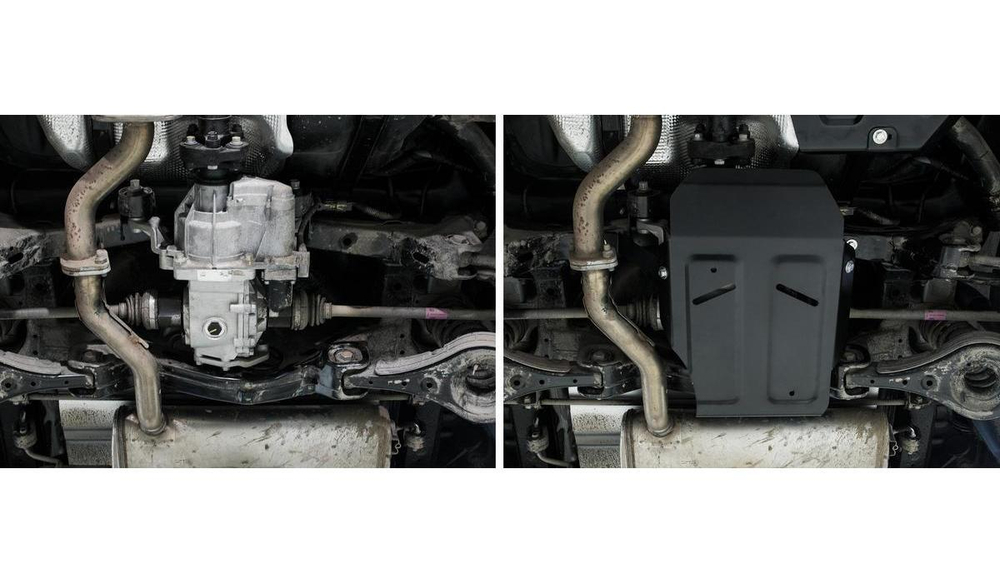 Защита редуктора Rival для Hyundai Creta I, II (V - 1.6; 2.0) 4WD 2016-2021 2021-н.в., сталь 1.5 мм, с крепежом, штампованная, 111.2362.1