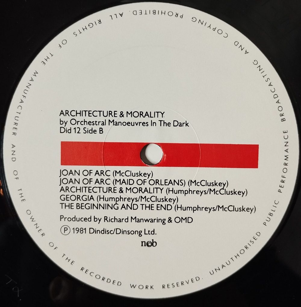 Винтажная виниловая пластинка LP Orchestral Man uvres In The Dark Architecture and Morality (Sweden 1981)