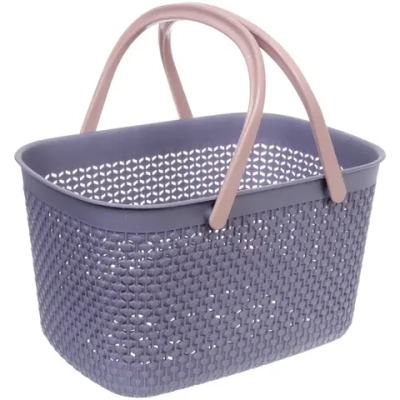 Корзинка хозяйственная с ручками «ЛЕРБЕРГ», цвет темно-сиреневый, 32.5*23*18.5см