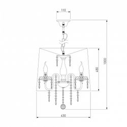 Подвесной светильник Eurosvet Allata 2045/5 хром/белый