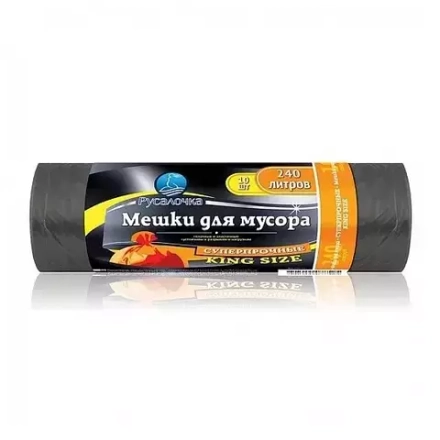 РУСАЛОЧКА мешки суперпрочные 240л 10шт King Size 50 мкм