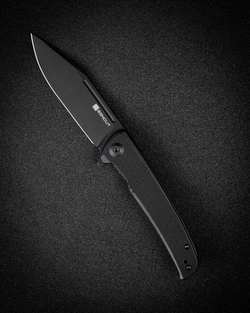 Складной нож SENCUT Brazoria D2 Steel Black Stonewashed Handle G10 Black