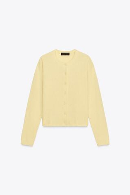ZARA КАРДИГАН ИЗ 100% ШЕРСТИ, СВЕТЛО-ЖЕЛТЫЙ
