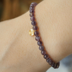 браслет из аметиста 4 мм