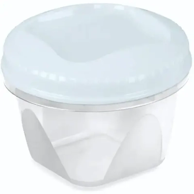 Банка с завинчивающейся крышкой «Тондо» 1,2л светло-голубая С287СГЛ