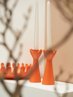 Подсвечник Laminaria, 15 см, апельсиновая цедра