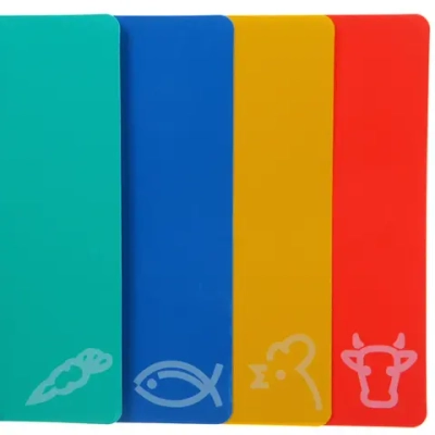 Доска разделочная пластиковая гибкая 33,5*27см в наборе 4шт