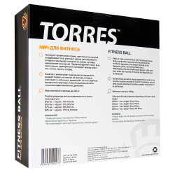 Мяч гимнастический TORRES, AL122165PN, диаметр 65 см, пудровый