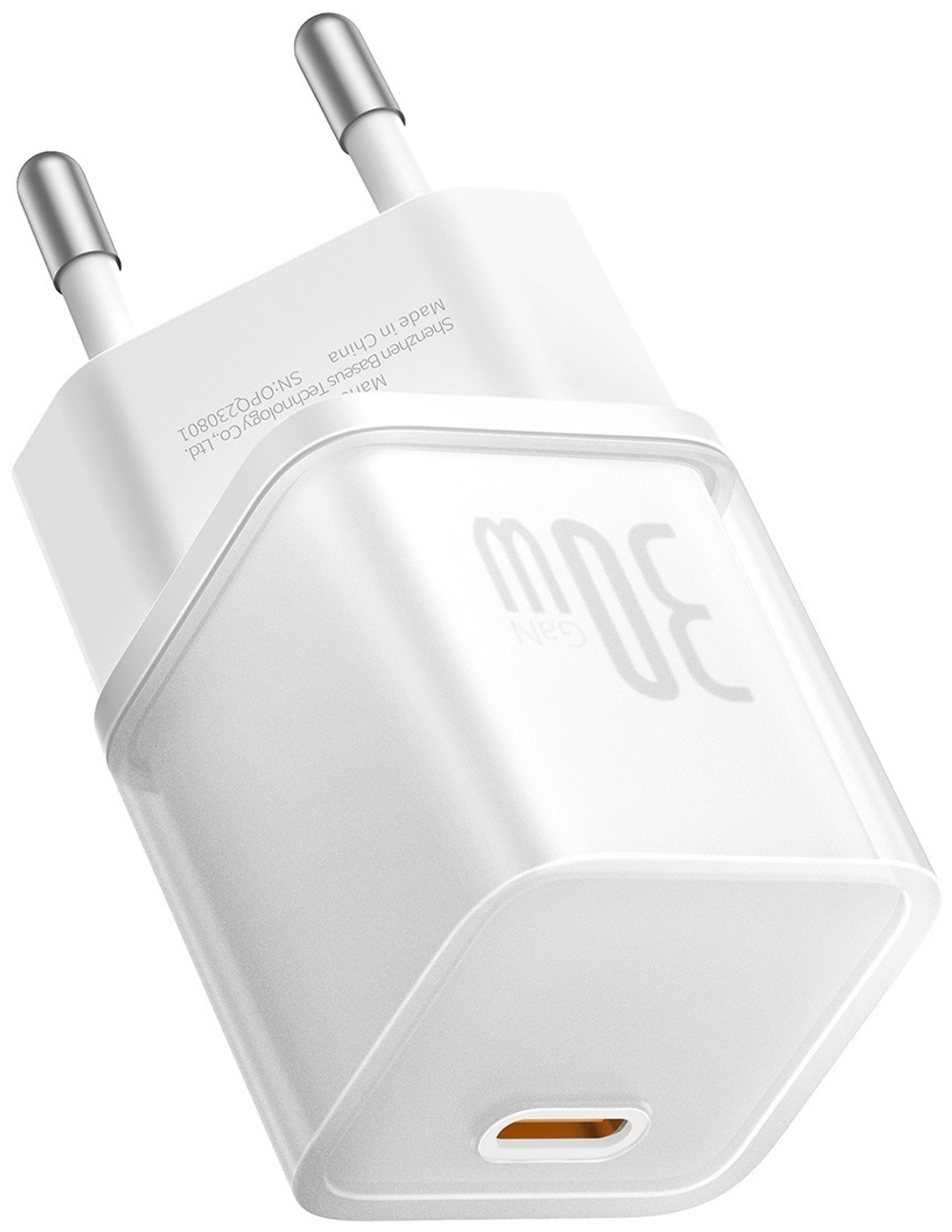 Зарядное устройство Baseus GaN5S 1C 30W USB Type-C белый