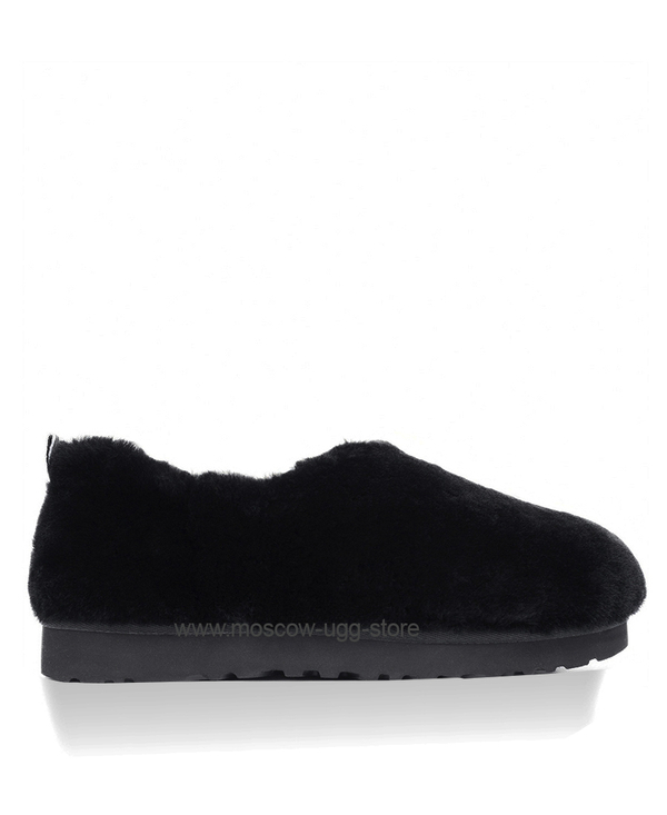 HAILEY FLUFF SLIPPERS - Black