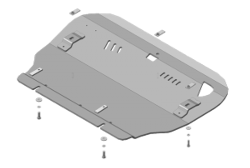Усиленная защита Motodor картера двигателя, кпп. 8 мм, алюминий. для Land Rover Range Rover Evoque 2011-2019,Land Rover Discovery Sport 2015-2019 арт.383221