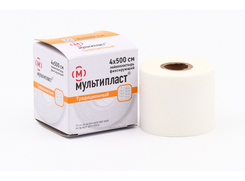 Лейкопластырь Мультипласт Традиционный 2см х 500см на основе из хлопчато-бумажной ткани
