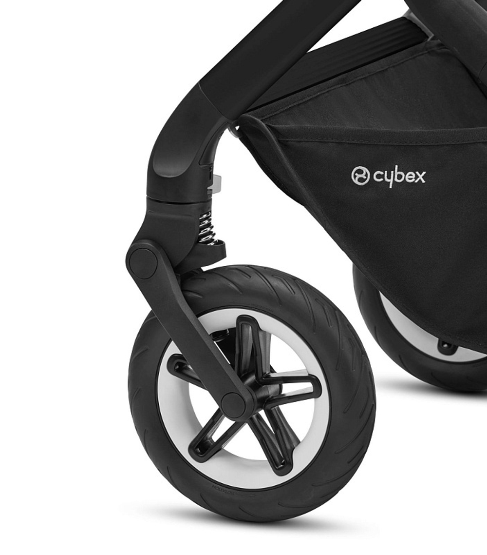 Коляска 2 в 1 Cybex Talos S Lux BLK Moon Black с дождевиками прогулочного блока и люльки