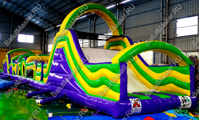 Надувной батут "Длинная полоса препятствий" 29*4*5 м