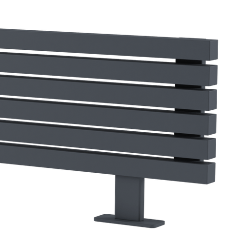 Радиатор WARMMET водяной напольный горизонтальный Cube НN (W) ГРАФИТ RAL7024