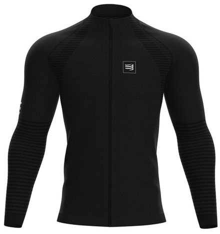 Мужская теннисная кофта Compressport Seamless Zip Sweatshirt - черный