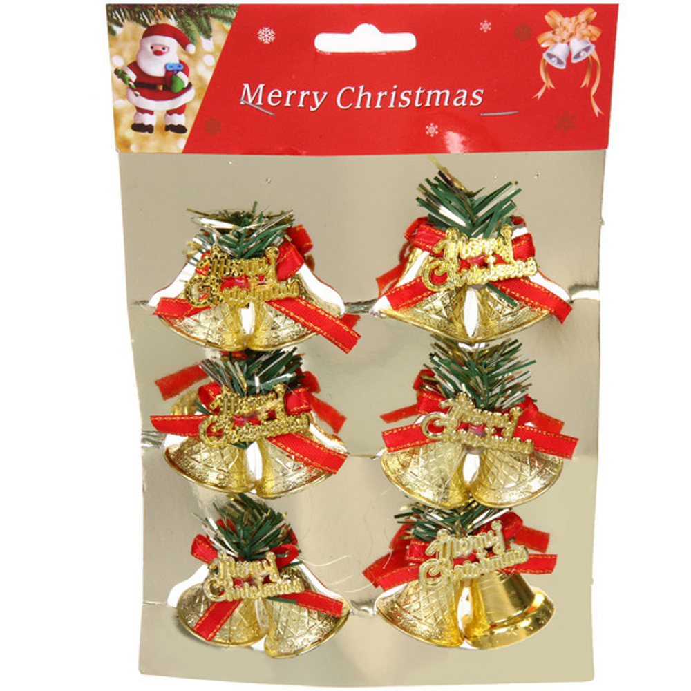 Набор украшений «Волшебные колокольчики» 3 См (6 предметов), Золото