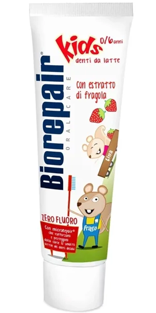 Biorepair Kids 0-6 лет Зубная паста земляника