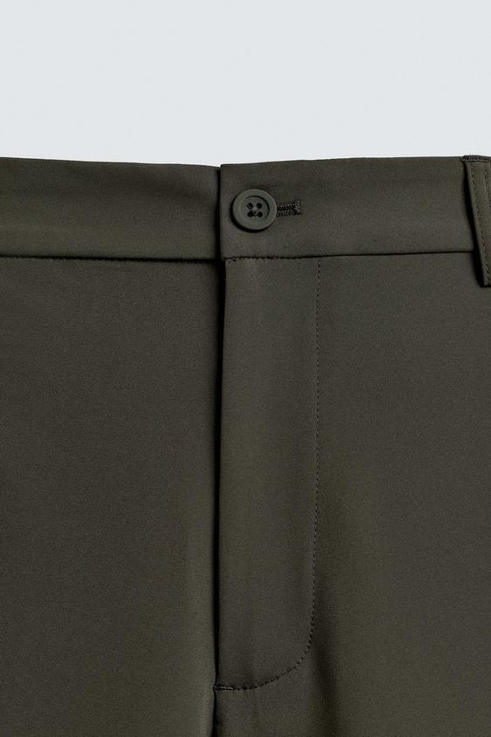 ZARA БРЮКИ ИЗ РЕЛЬЕФНОЙ ТКАНИ КОМФОРТНОГО КРОЯ, ХАКИ