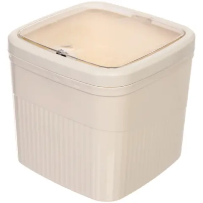 Контейнер для мусора»Стайл»3л молочный 162