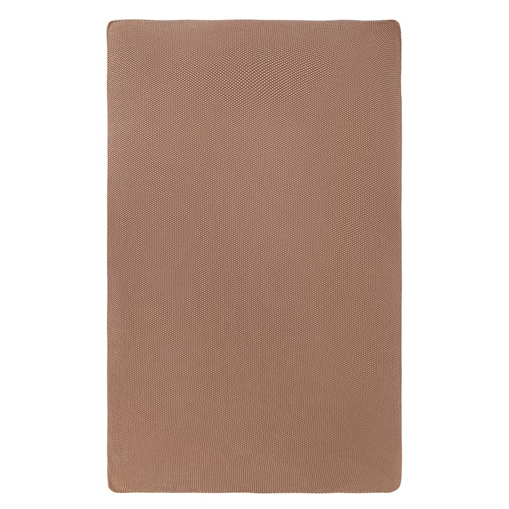 Плед из стираного хлопка цвета мокко из коллекции essential, 130x180 см