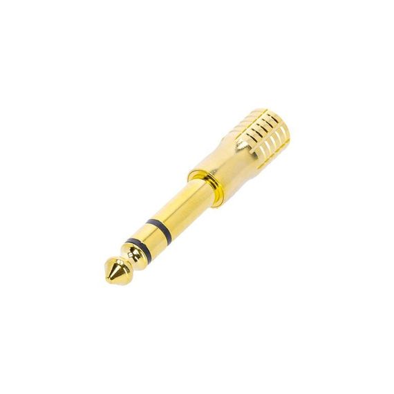 Adam Hall K4AMF3JM3GOLD - адаптер TRS (jack) stereo 3.5 mm (F) - TRS (jack) stereo 6.3 mm (M), позол