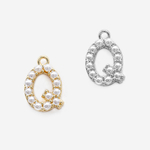 Подвеска с жемчугом в форме буквы "Q", 13,7*9,2мм