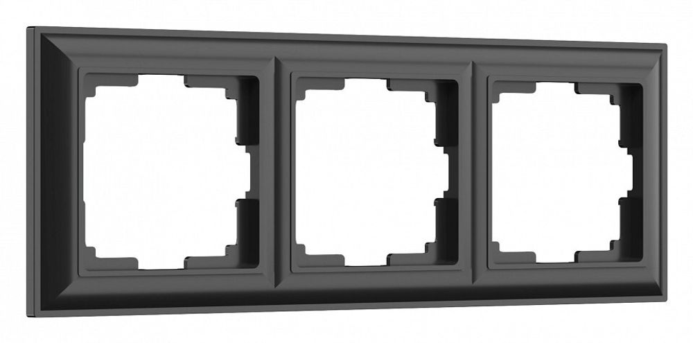 Рамка на 3 поста Werkel черный матовый W0032208