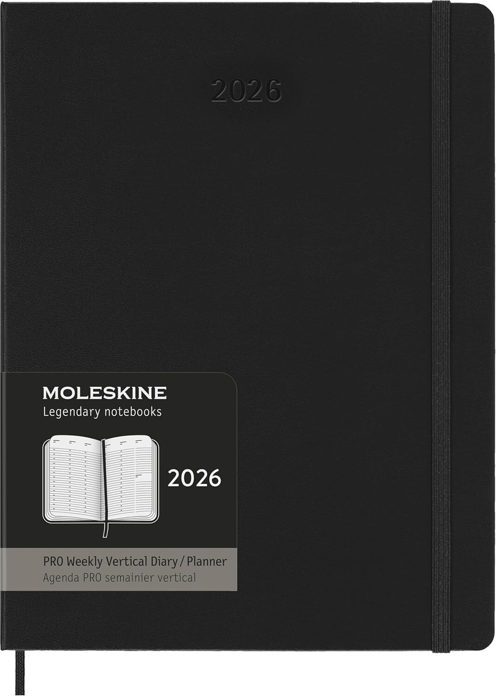 Еженедельник Moleskine PRO Weekly Vertical XL (DHB12PRO4) 19х25 cм твердая обложка черный