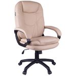 Кресло руководителя Helmi HL-E68 "Reputation", экокожа бежевая, мягкий подлокотник