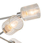 Светильник на штанге 8x40Вт E14, металл/стекло, серебро/хром