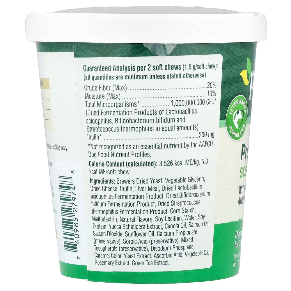 petnc NATURAL CARE, Жевательные таблетки с пребиотиками и пробиотиками, для всех собак, печень, 120 жевательных таблеток, 180 г (6,3 унции)