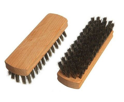 Щетка для обуви 14см дерево, нат.черный волос, 87 пучков, Yozhik